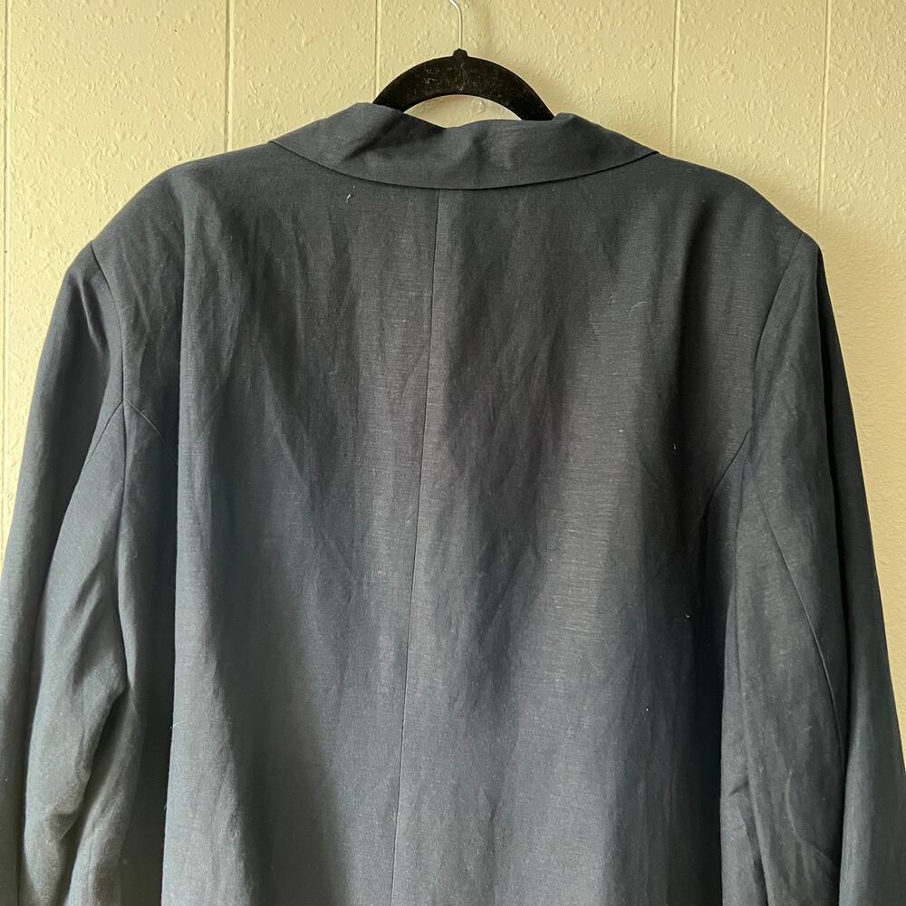 Jessica London Linen Blend Vtg Blazer Jacket Womens 22P Business Casual Formal - Picture 7 of 11